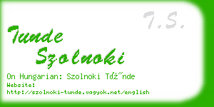 tunde szolnoki business card